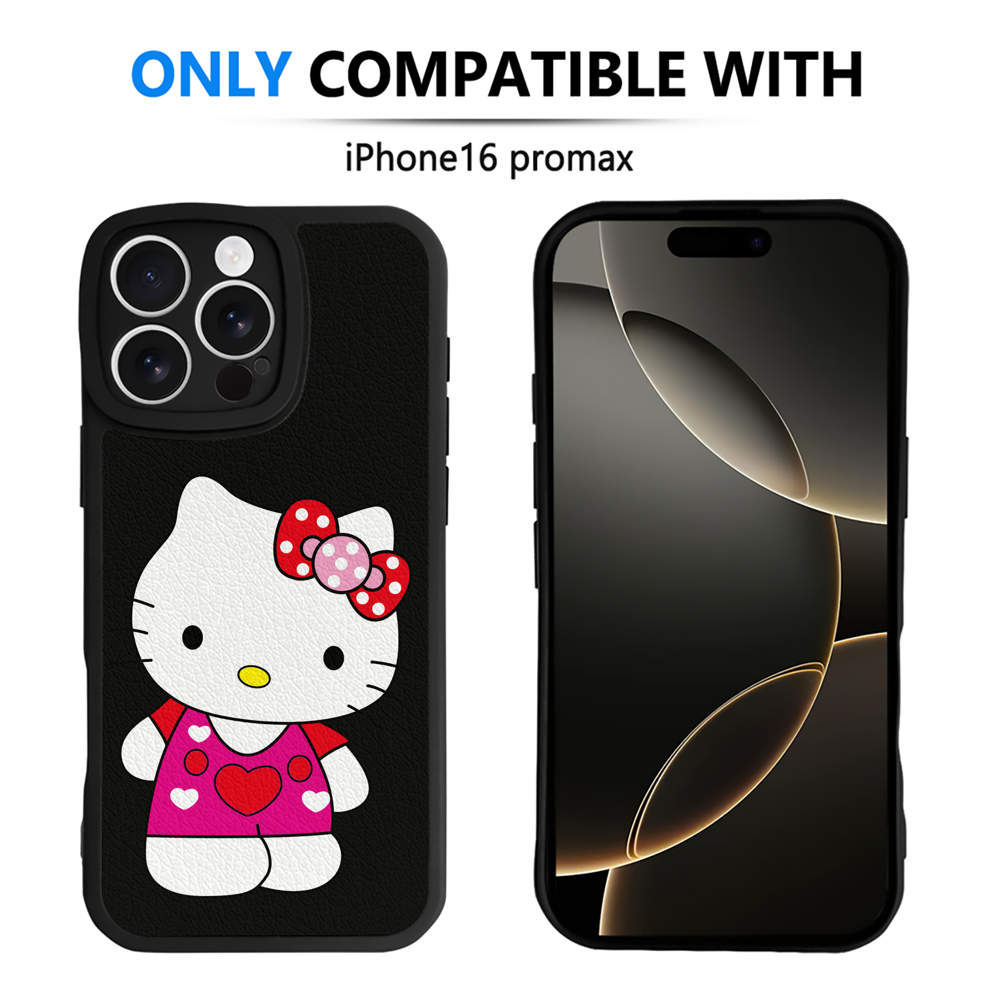 （画像用） Hello Kitty ハローキティ 【iPhone 16シリーズ対応】シリコンスマホケース（レザー調） 材質：シリコン